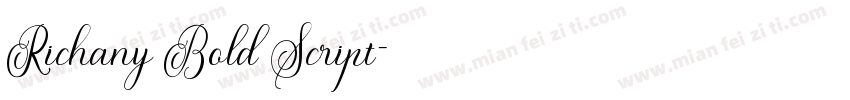 Richany Bold Script字体转换